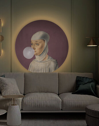 Lampa Ścienna - Dots Lighting Woman with Bubble Gum Eggplant, wallcolors