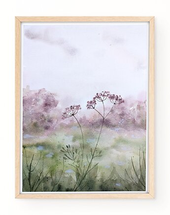Oryginalna akwarela. Łąka 23x31cm, Malgorzata Domanska