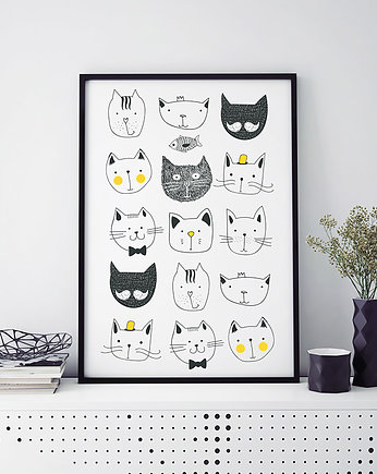 Plakat. Koty, koteczki i kocie nastroje, Love Life and Forest