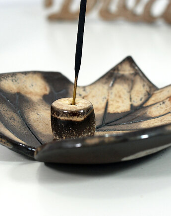 Miseczka liść -  na kadzidło, palo santo, biżuterię, drobiazgi, 10FingersArt