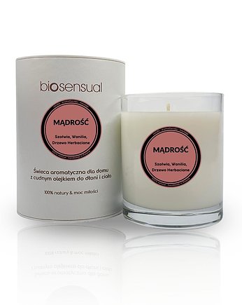 Świeca do masażu i aromaterapii MĄDROŚĆ 200g, Biosensual