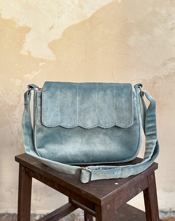 Torebka welurowa cloud szałwia, sacky bag