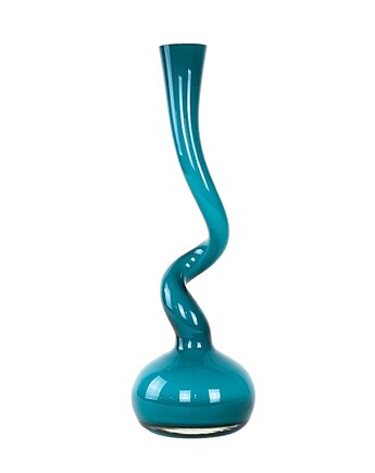 Wazon turkusowy, Swing Vase, Normann Copenhagen, Britta Bonnesen, Przetwory design