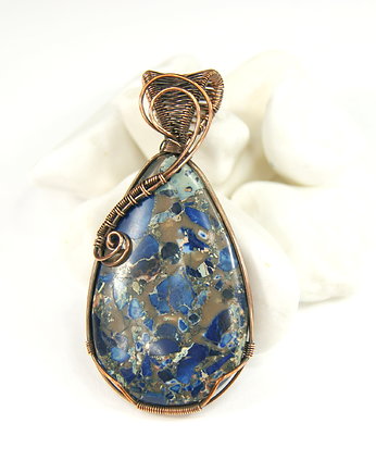Wisiorek z jaspisem, Blue Pearl Art