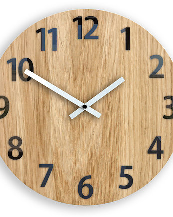 Zegar  ścienny drewniany AMADEUSZ CZARNY 33 CM, ModernClock