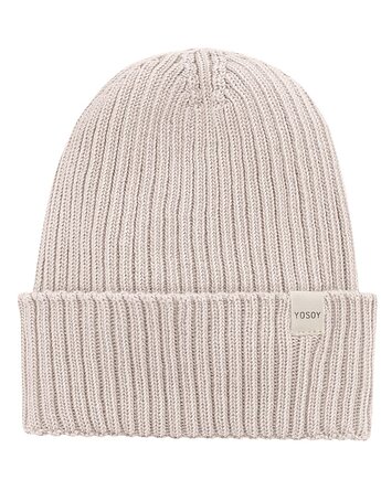 Czapka z wełny merino Cappuccino / S, YOSOY