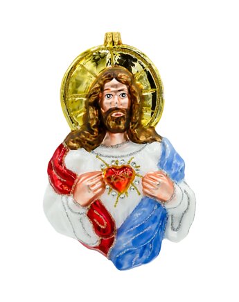 Bombka choinkowa: Jezus Chrystus z Sercem, Syn Bombkarza