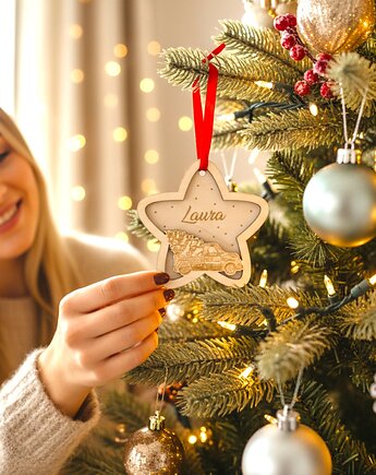 Bombka Gwiazdka z Imieniem Samochód, STREET WOOD