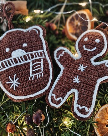 Miś i Pan Ciastek - szydełkowe pierniczki, wernika