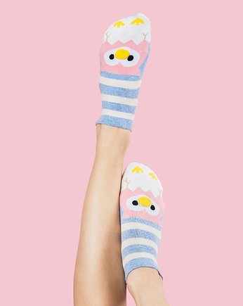 Damskie skarpetki w sowy - Sówka w paseczki, CandySox