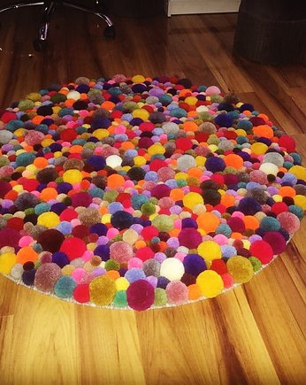 DEKORACYJNY -Tęczowy dywan -średnica 60 cm, Lovekulkowe
