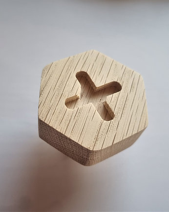 Drewniane gałki do mebli, z litego drewna, dąb, śrubki wzór 2, Drewniane dodatki