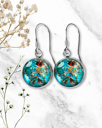 YASPIS - ŚLICZNE DELIKATNE kolczyki srebrne bigle, Chodelska Art Studio