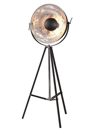 Lampa stojąca Studio czarna srebrny środek 160cm, Home Design