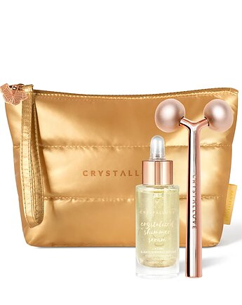 Miss CRYSTALLOVE Set - masażer do twarzy + serum z kryształem + kosmetyczka, CRYSTALLOVE
