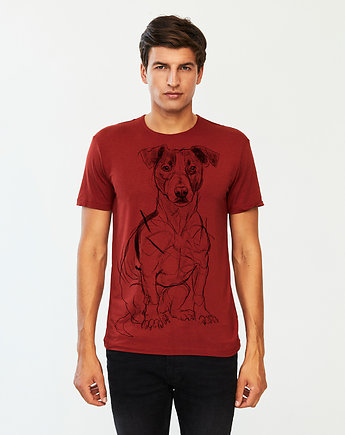 Jack Russell terrier Dog no.2 Men's T-shirt marsala, SELVA