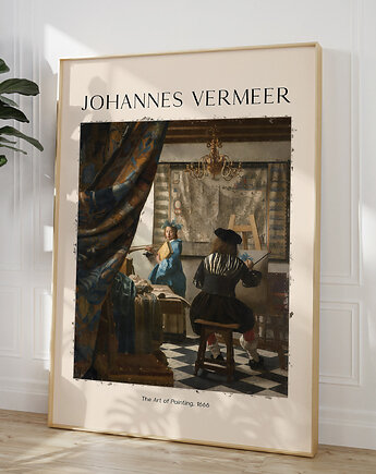 Plakat Reprodukcja Johannes Vermeer - The Art of Painting, OKAZJE - Prezent na Dzień Kobiet