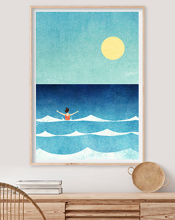 Wakacje nad morzem - plakat fine art, minimalmill