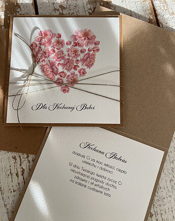 Ręcznie robiona kartka dla babci - pomysł na prezent na Dzień Babci, sorte