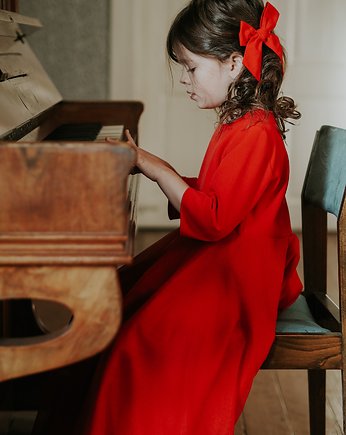 Sukienka maxi z tiulową spódnicą SOPHIE, czerwona, mala bajka