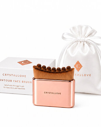 CRYSTALLOVE Contour Face Brush - szczotka do drenażu limfatycznego twarzy, sz, CRYSTALLOVE