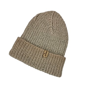 Farbowana naturalnie czapka z wełny shetland, HERBE DESIGN
