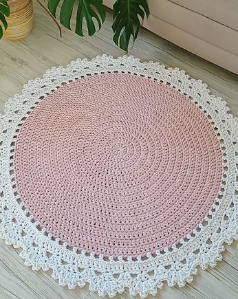 Dywan okrągły ze sznurka bawełnianego 120cm, OSOBY - Prezent dla babci