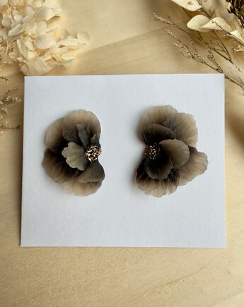 Kolczyki Black Beige Petals, freska