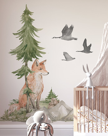 Naklejki na ścianę dla dzieci - FOREST FOX, Eudajmonia
