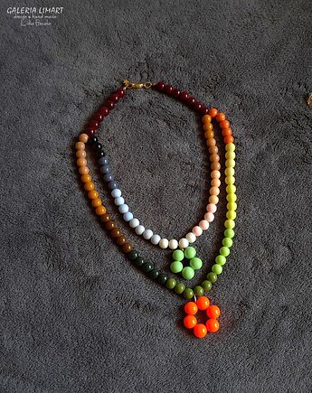 Naszyjniki w stylu Boho bajecznie kolorowy Optymistyczny prezent  handmade, Galeria Limart