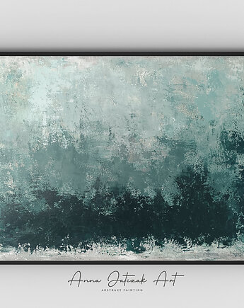 SPOKÓJ NATURY Abstrakcyjny obraz ręcznie malowany, 100x70 cm, Anna Jatczak Art