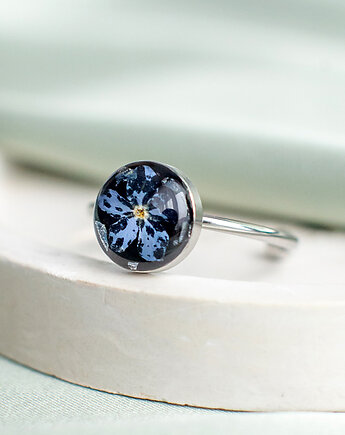 Pierścionek z niezapominajkami, nature gift