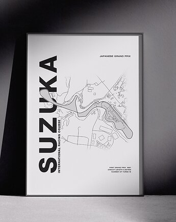 Plakat Tory wyścigowe - Suzuka, Peszkowski Graphic