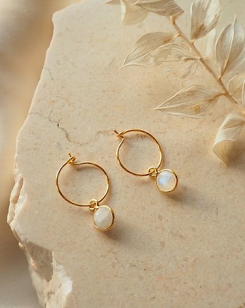 Kolczyki pozłacane Moonstone, Lunarstones