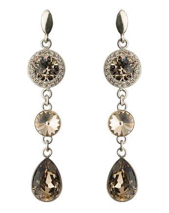 Srebrne kolczyki z kryształami marki Swarovski, Alessandra unique