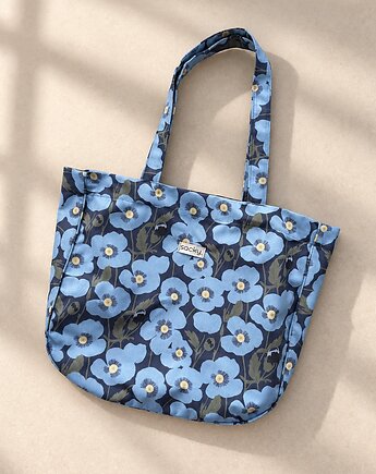 Welurowa tote bag bloom, sacky bag
