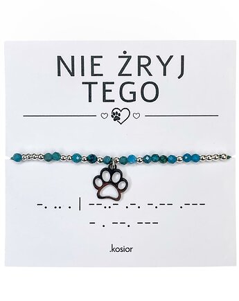 Bransoletka z kamieni naturalnych Apatyt, Hematyt, 10% na zwierzaki, karolina kosior