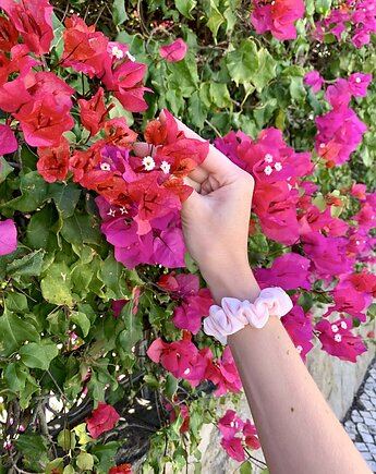 Jedwabna Scrunchie Pink Rose - mini, Volie Line