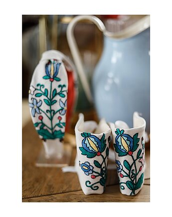 Zestaw z haftem len i jedwab, Celina Parysów