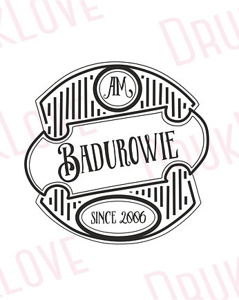 Stempel ślubny projekt indywidualny 50x50mm, DrukLove