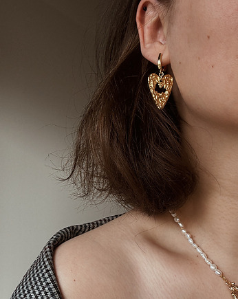 Kolczyki pozłacane Serce, Chmolowska Jewellery