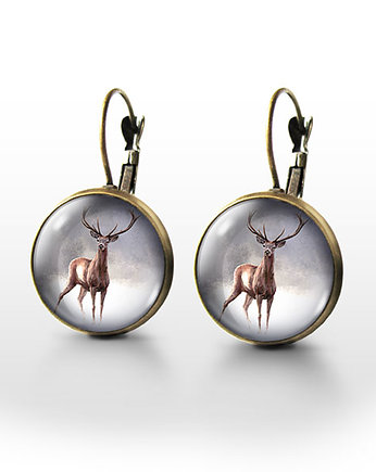 Kolczyki - Jeleń 2 - brąz, yenoo