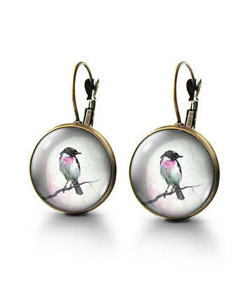 Kolczyki - Ptaszek - brąz, yenoo