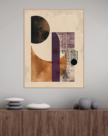 Geometria natury - Plakat, druk - Minimalizm, Boho, Loft #69, Black Sapphire Art
