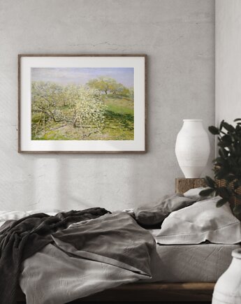 PLAKAT Claude Monet, wiosna sztuka ścienna, black dot studio