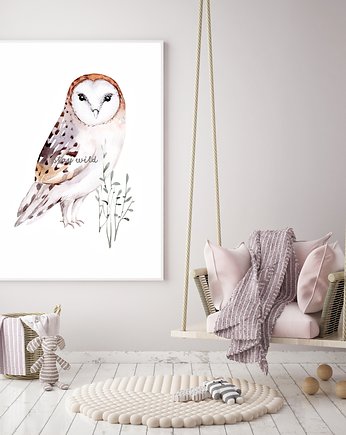 Plakat. Leśne przygody, sowa, Love Life and Forest