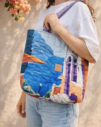 Pikowana duża torba shopper Como, sabi tatka