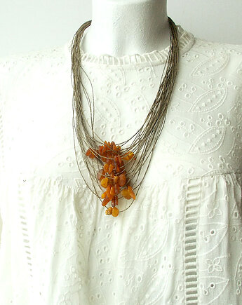 Surowy Bursztyn bałtycki Komplet biżuterii, galeria nuit