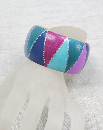 6648 ręcznie malowana bransoletka; kolorowa bransoletka;, kama4you