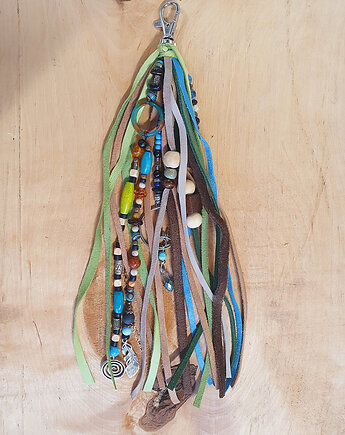 Skórzany brelok boho, martuch